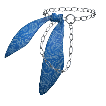 Blue Designer Ribbon With Chain