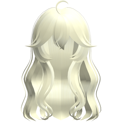 blonde long wavy wispy cute shoujo hair