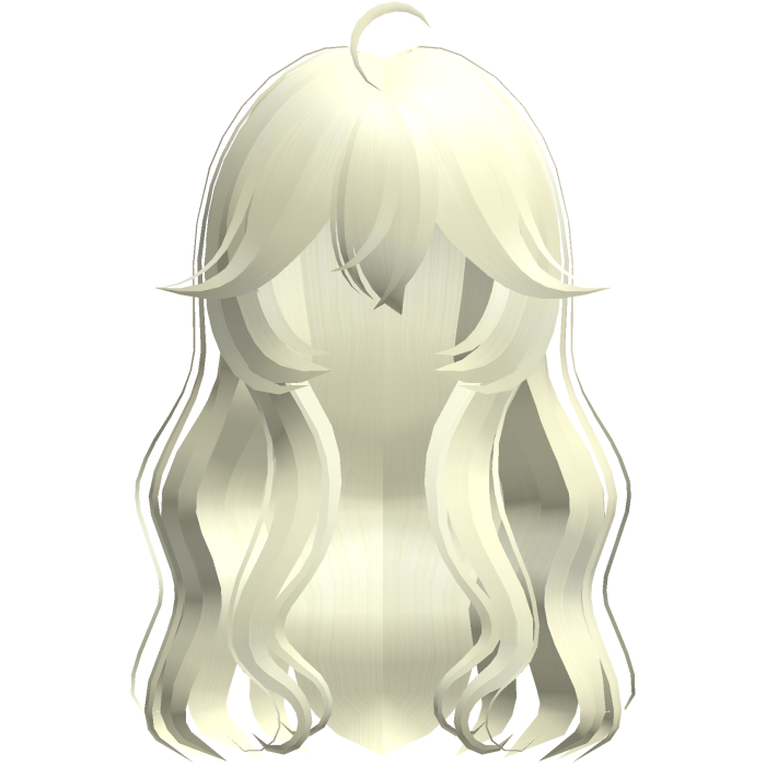 blonde long wavy wispy cute shoujo hair