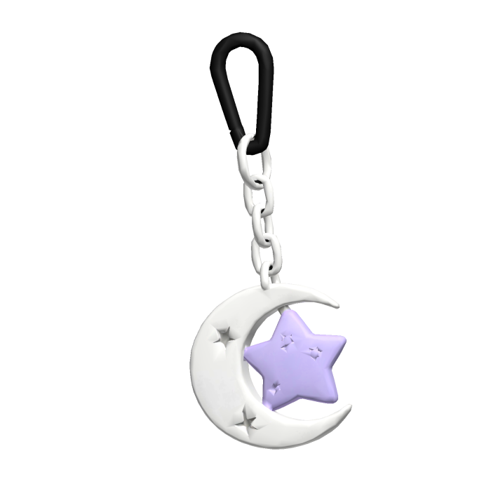 Moon & Star Keychain