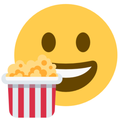 Happy Face with Popcorn Emoji Roblox decal