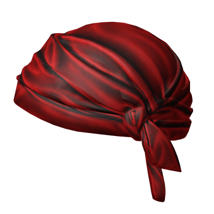 Red Silk Side-Tied Bandana