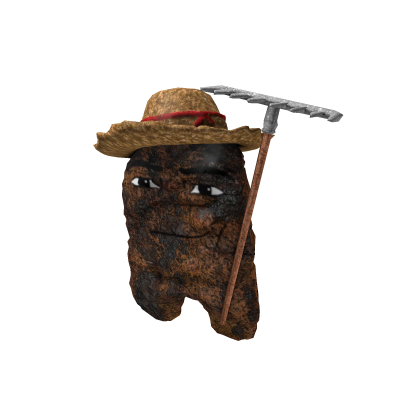 [⏳] Farmer Burnt Nugget Man Face Backpack Roblox item