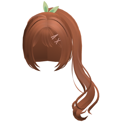 orange silly leaf side swirly ponytail