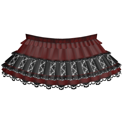 ^,…,^ emo black n red vkei grunge goth skirt