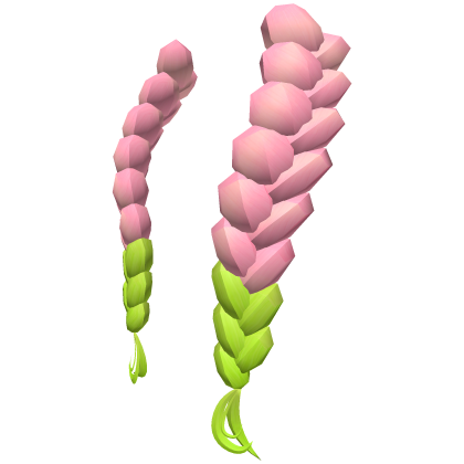 💗Mitsur Pink to Green Double Braid (Front)💗 Roblox item
