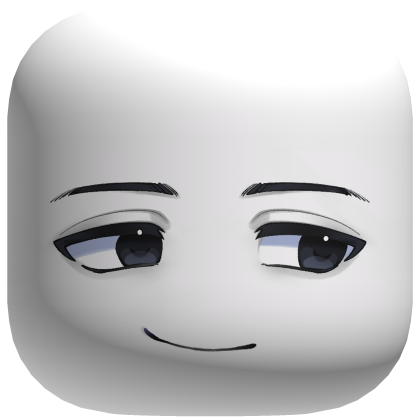 Chill Anime Boy Face (White) Roblox item