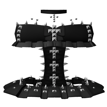 Black Goth Midnight Studded Dress thumbnail