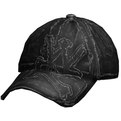 Black Distressed Backwards Hat Roblox item