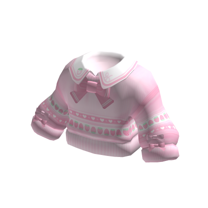 ʚ kawaii strawberry pastel pink sweater