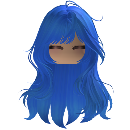 Cute emo y2k hair fluffy (blue)