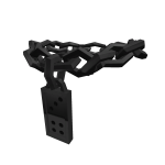 Black Domino Bling Necklace