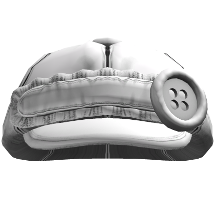 Ruffled Buttoned Cap (White)