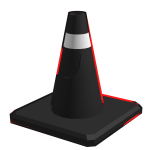 Red Glitch Cone Hat