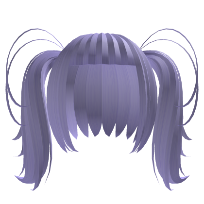 Cute anime magical fluffy hair in purple Roblox item