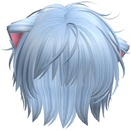 Catboy Anime Cat Ear Halloween Hair in Blue Roblox item