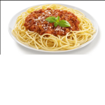 spaghetti bolognese tastes good and cool!
