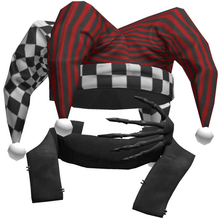 Black & Red Jester Clown Hat Vkei Emo Dashie Hair
