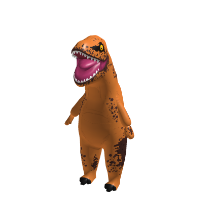 🦖 Orange Giant Dinosaur Inflatable Suit Dino
