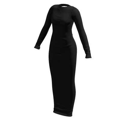 ☆black backless slip dress thumbnail