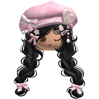 ♡ Christmas Preppy Holiday Braids (Black)