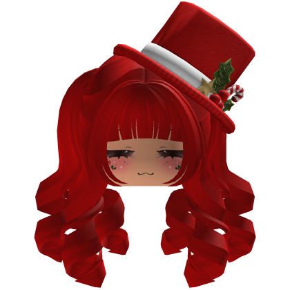 fluffy Christmas hair beret (Red)