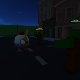 chicken gun zombie attack