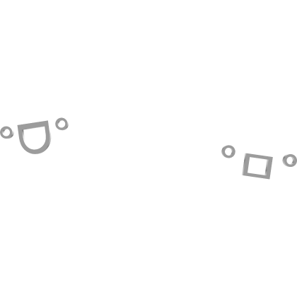 white robot silly emoji Kaomoji face & hair text Roblox item