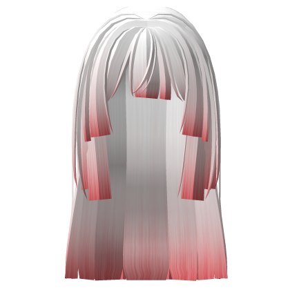 jirai kei long anime girl faded white red hima cut