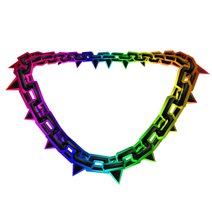 Rainbow Spiky Cartoony Glowing Chain thumbnail