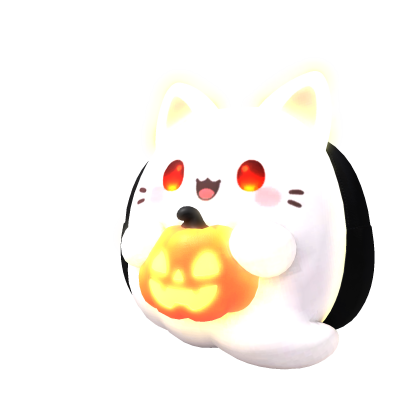 Glowing Pumpkin Neko Backpack🐱 Roblox item