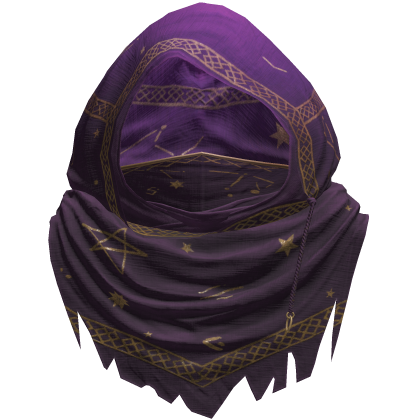 Purple Sorcerer Distressed Rune Hood