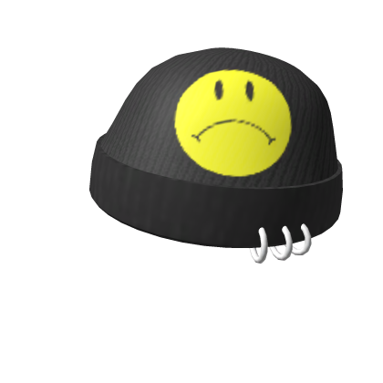 Sad Smiley Beanie (Pierced) Roblox item