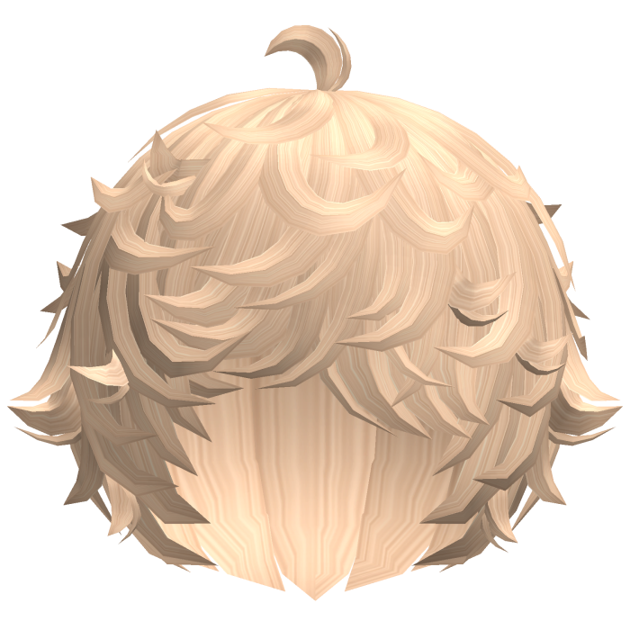 cute blonde kawaii messy lamb curly wavy hair