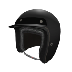 Black Open Face Helmet