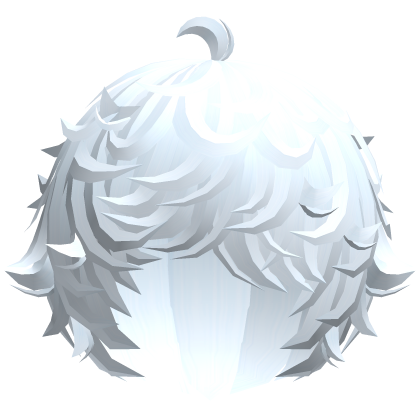 cute light blue kawaii messy lamb curly wavy hair