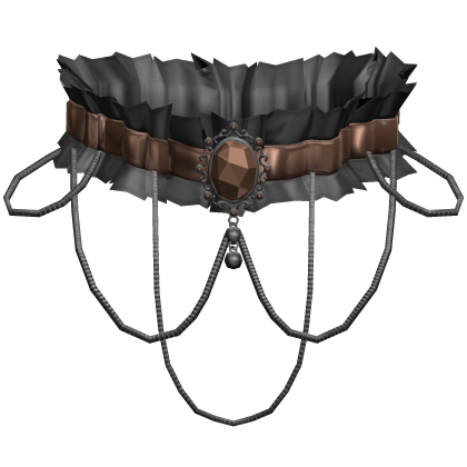 Brown Gothic Ruffle Choker