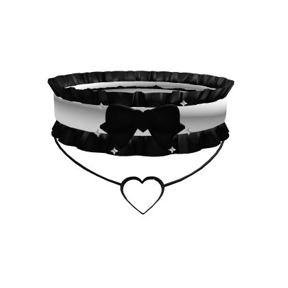 ♡ ruffled choker in black