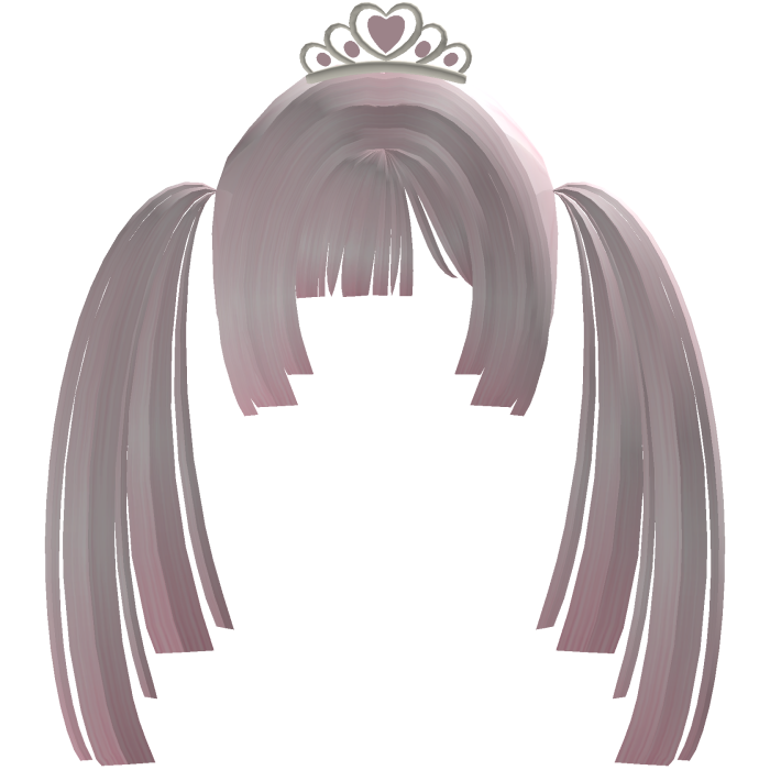 pink double yandere tiara pigtails