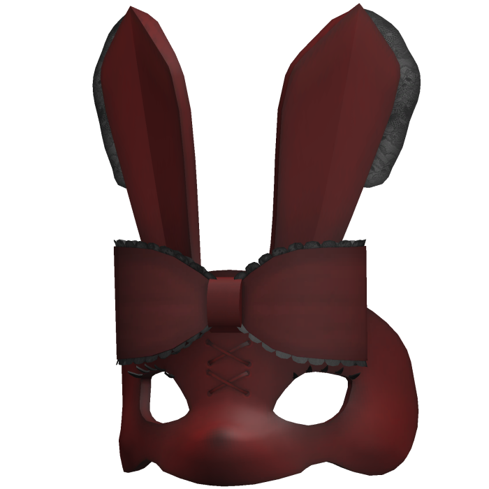 Bunny Rabbit Bow Masquerade Mask Red/Black
