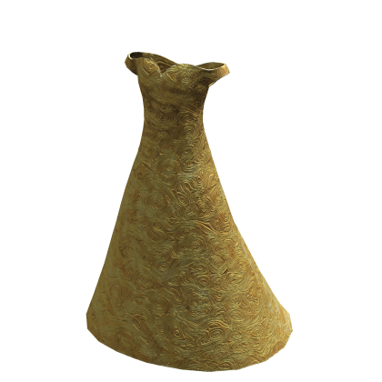 Gold Rose Flowers Gala Dress thumbnail