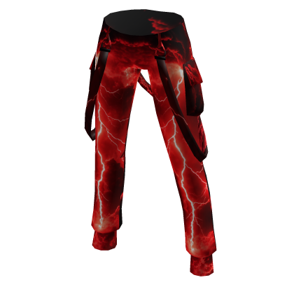 Red Lightning Bolt Pants