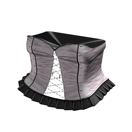 Emo Gothic Laced Up Corset Dress in Pink & Black