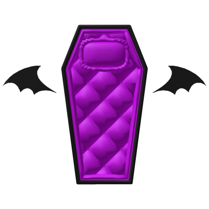 Bat Goth Vampire Doll Coffin Bed - Black Purple Roblox item