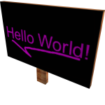 Hello World Sign