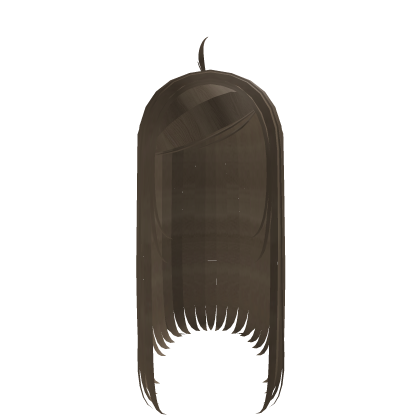 brown cute long hair with cowlick Roblox item
