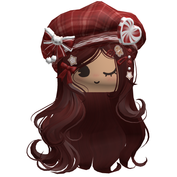 ♡ Christmas Swirls w/ Beret (Red)