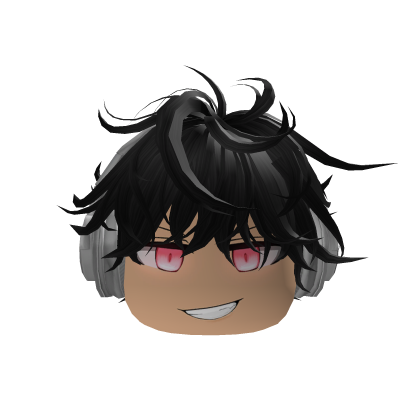 [FREE] Messy Anime Boy Hair w/ Headphones Roblox item