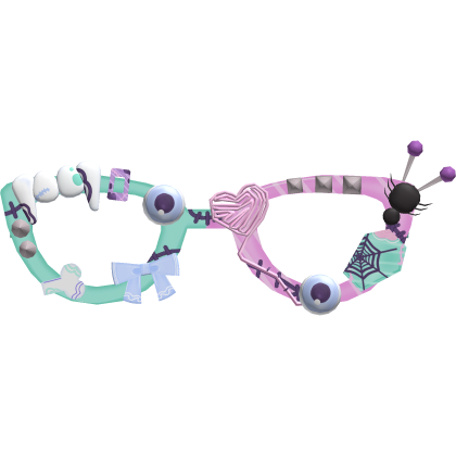 pastel goth harajuku sewn heart vampire glasses Roblox item