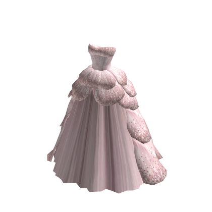 Sparkly Flower Petal Princess Ball Gown Pink